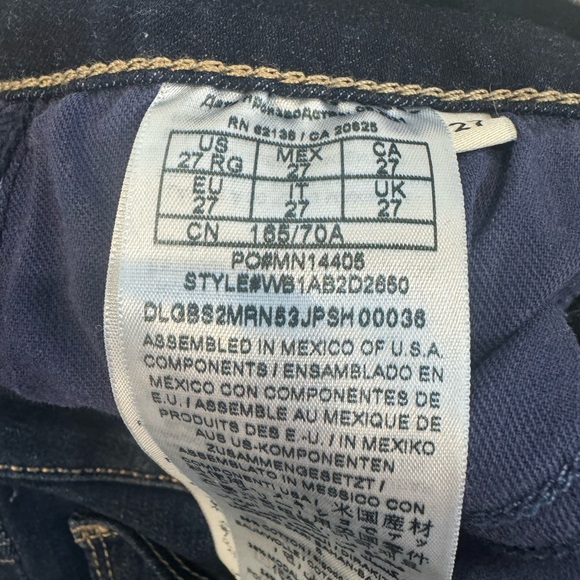 2/$20 Women's Guess Power Skinny Dark Blue Jeans - Picture 6 of 8